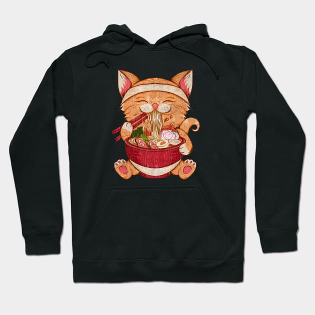 Ramen and cats Hoodie by Kuchisabishii